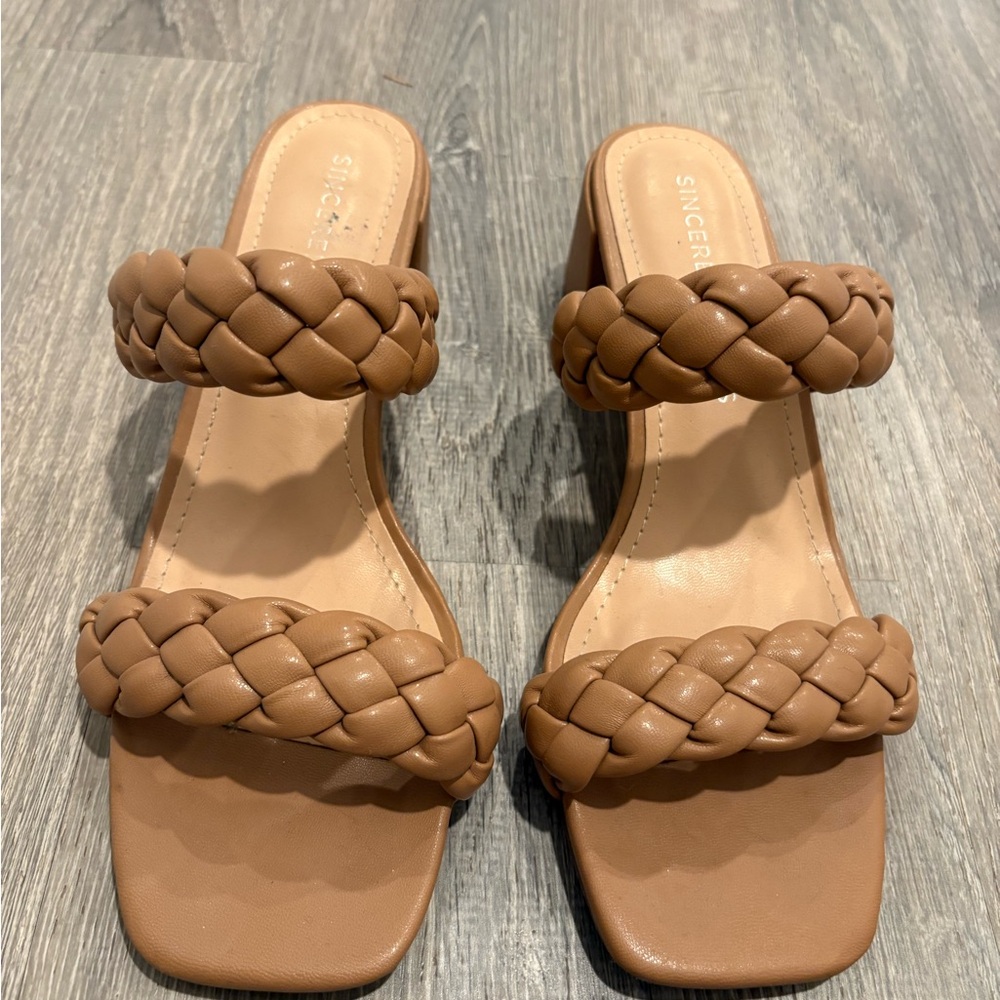 Brown Braided Women's Sandals